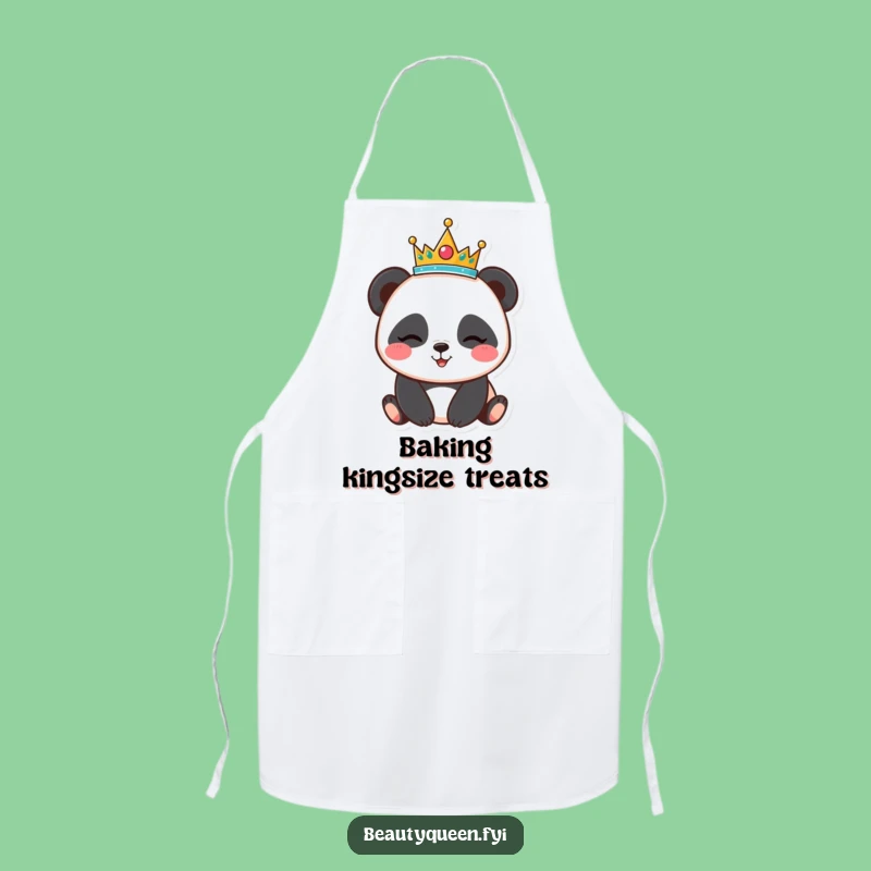 Funny Panda Tiara Apron - Playful Chef Bear Kitchen Wear - Hilarious Cooking Gift