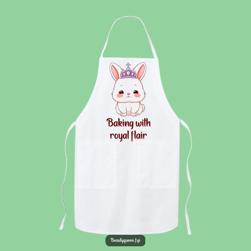 Funny Rabbit Tiara Apron: Cute Fluffy Kissing, Kitchen Fun & Hilarious Chef Gift
