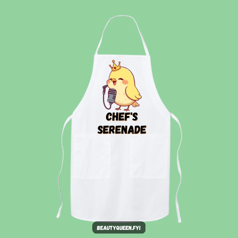 Funny Singing Bird Apron: Kitchen Royal Art, Perfect Gift for Chefs!
