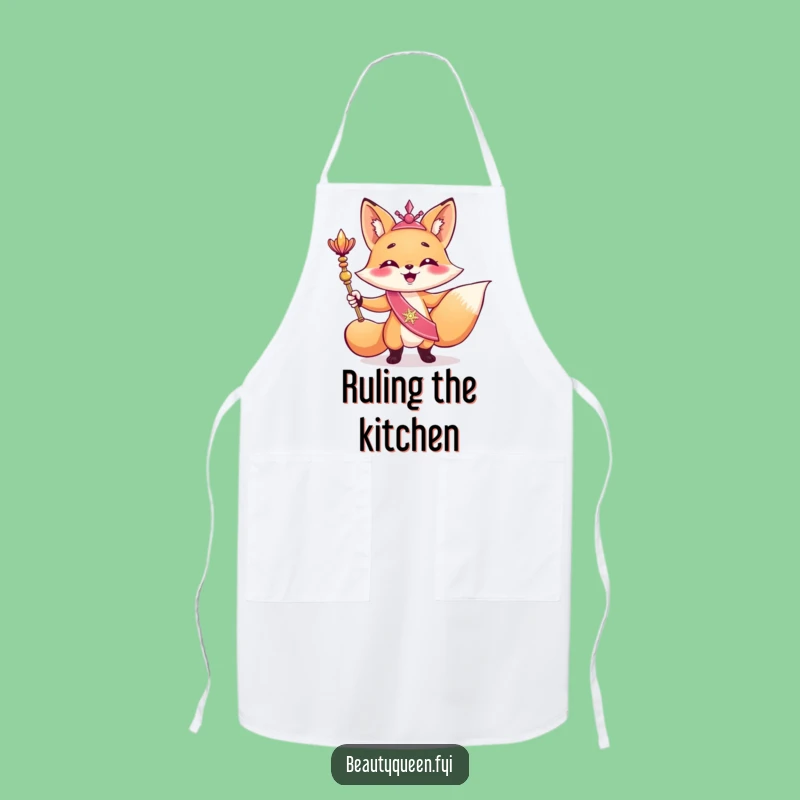 Funny Giggling Fox Apron: Royal Kitchen Fun for a Hilarious Funny Gift