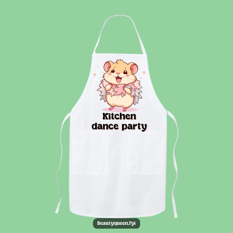 Funny Hamster Dance Boa Apron: Hilarious Kitchen Wear for Fun Cooks, Gift!