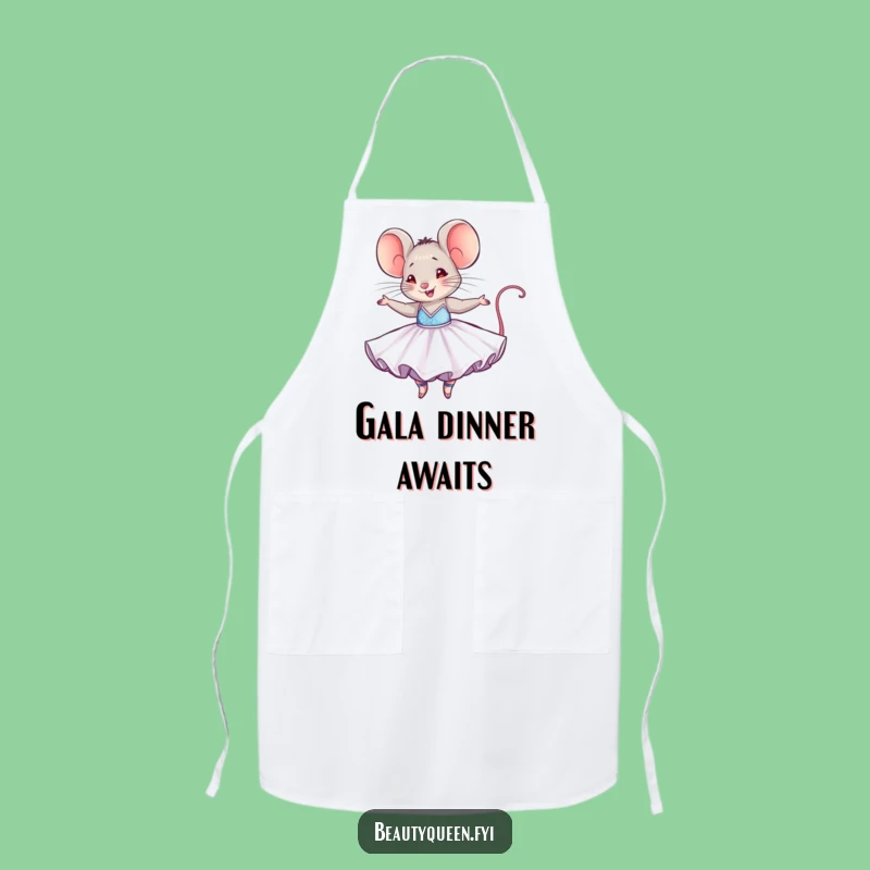 Funny Mouse Apron: Tiny Dancer Chef, Dazzling Ballgown, Kitchen Gift