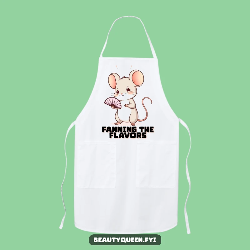 Funny Mouse Wave Apron: Regal Fan Kitchen Gift for Elegant Cooks
