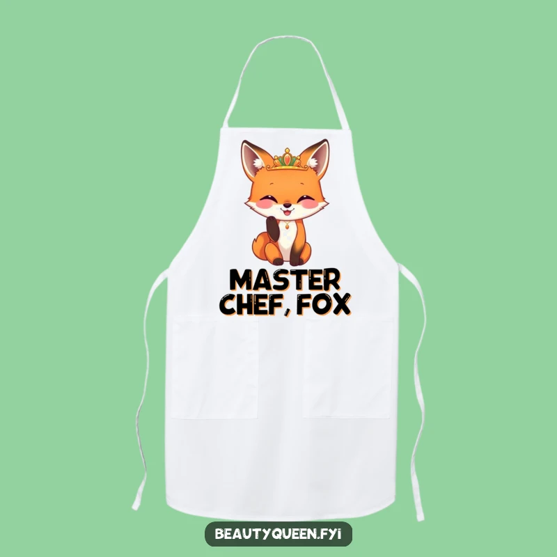 Funny Fox Diadem Apron: Chic & Clever Chef Fox Funny Gift