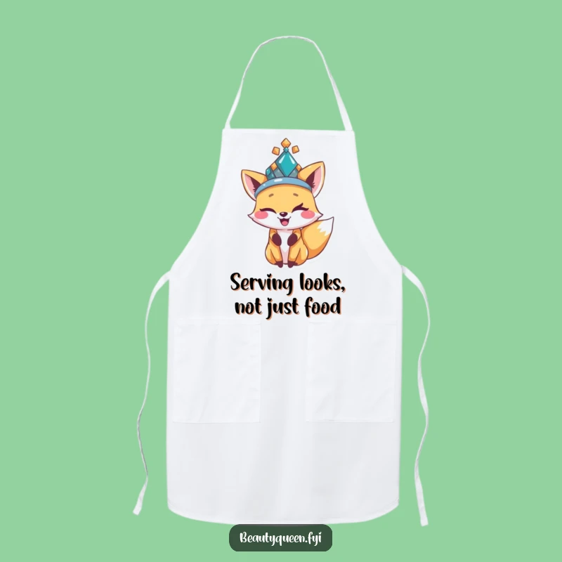 Funny Fox Apron: Bejeweled Kitchen Style for a Playful Cook