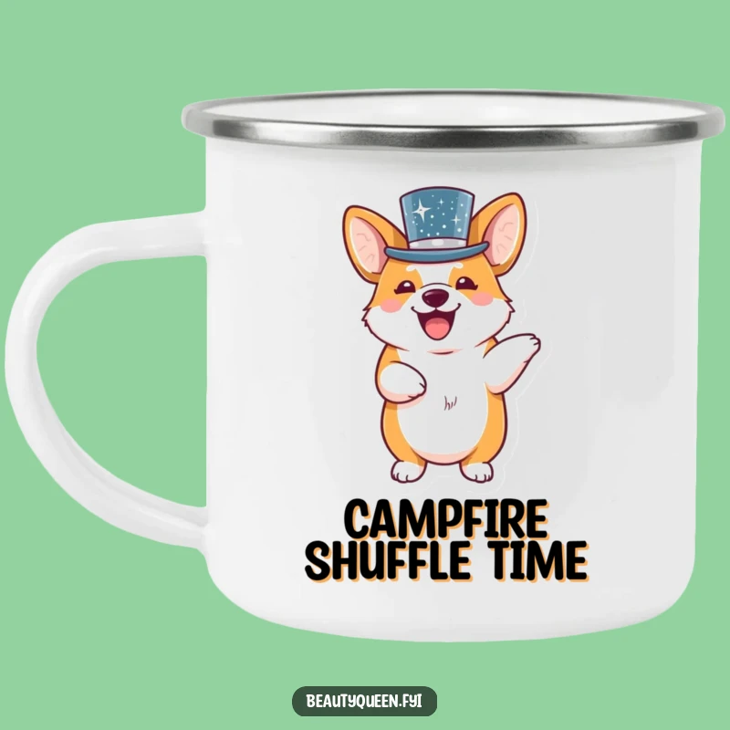 Funny Corgi Adventure Mug: Portable Dog Camp Cup, Humorous Gift