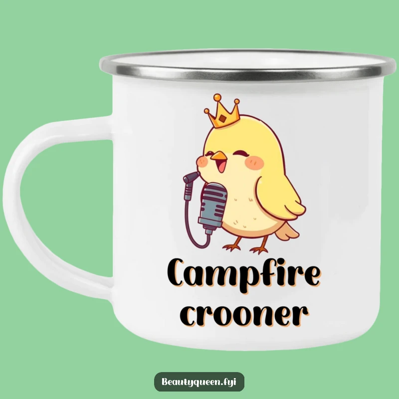 Funny Singing Bird Camping Mug: Royal Performer Cup, Perfect Outdoor Gift!