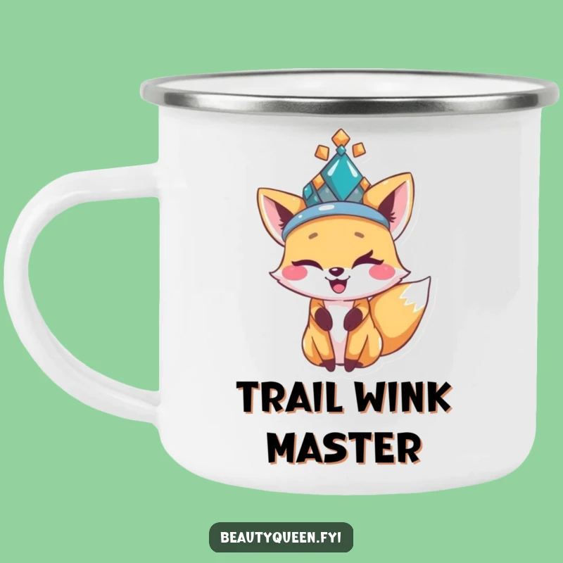 Funny Fox Camping Mug: Bejeweled & Playful for Outdoor Fun