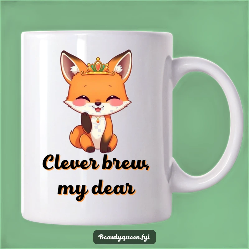 Funny Fox Diadem Mug: Chic & Clever Fox Accessory Funny Gift