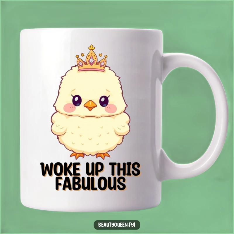 Funny Chick Mug: Sparkly Tiara Askew, Adorable & Funny Gift!