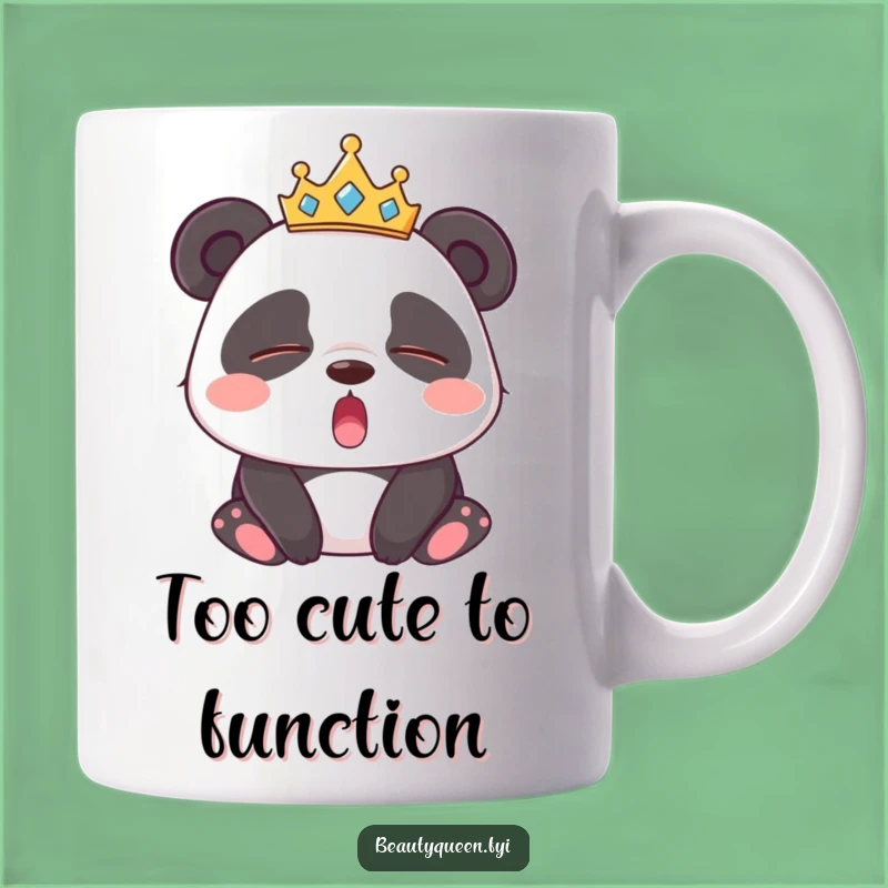 Funny Sleepy Panda Tiara Mug: Hilarious Gift for Tired Souls & Panda Lovers!
