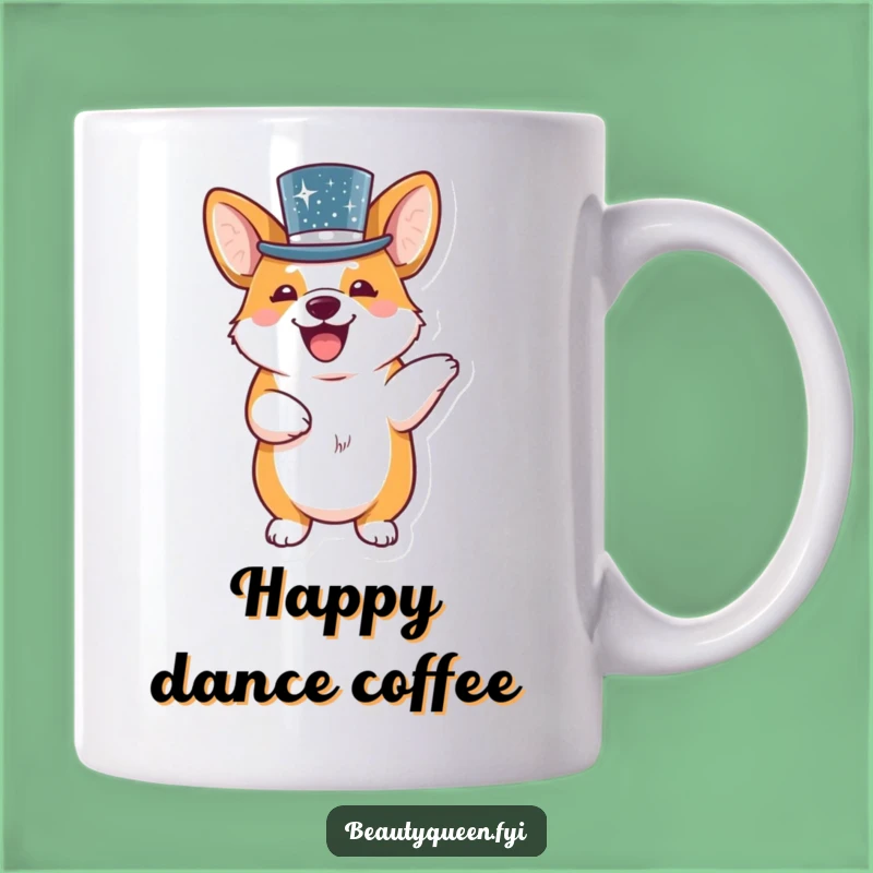 Funny Corgi Dance Mug: Hilarious Dog Lover Gift for a Giggling Good Time