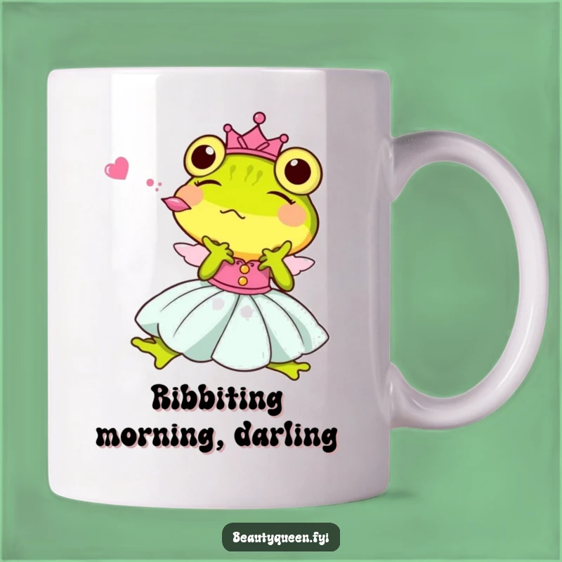 Funny Princess Frog Kissing Mug: A Whimsical & Cute Frog Gift for Her