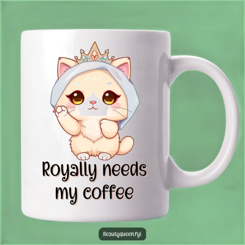 Funny Fluffy Cat Bride Mug: Hilarious Wedding Gift for a Feline Queen!