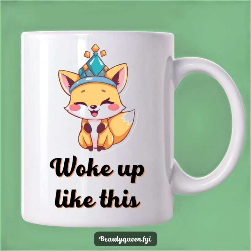 Funny Fox Winking Mug: Bejeweled & Cheeky Gift for a Playful Soul