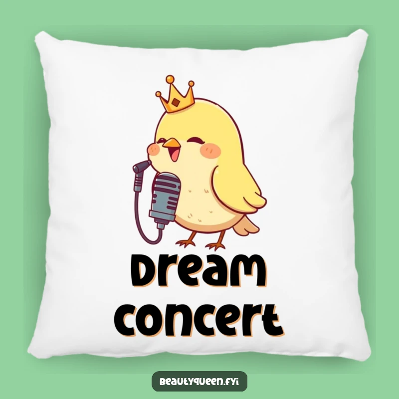 Funny Singing Bird Pillow: Cozy Royal Cushion, Adorable Funny Gift!