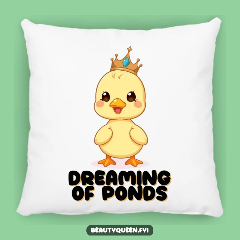 Funny Duckling Tiara Pillow: Cozy Beaming Comfort - Cute Gift