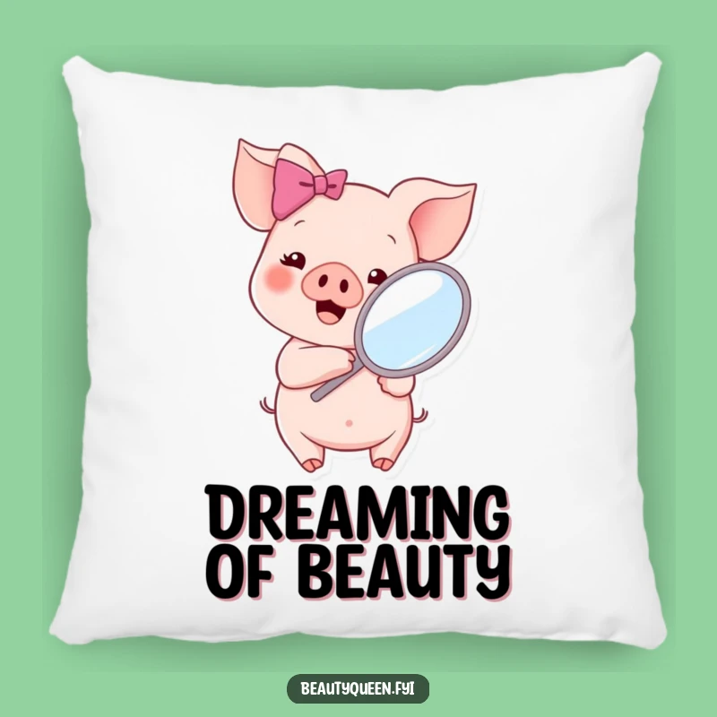 Funny Piglet Pillow: Cozy Comfort with a Cheeky Mirror Reflection