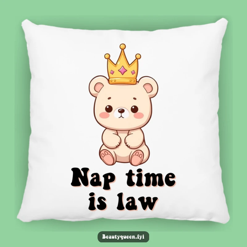 Funny Bear Pillow: Soft Cute Crown Balancing Accent for Comfort