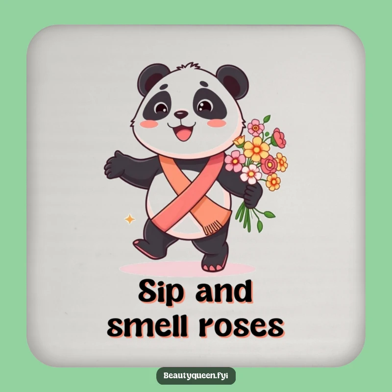 Funny Panda Drink Coaster - Protect Surfaces with Festive Charm, Gift!