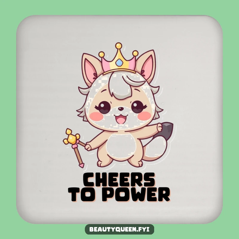 Funny Royal Animal King Coaster - Smiling Character Table Protector