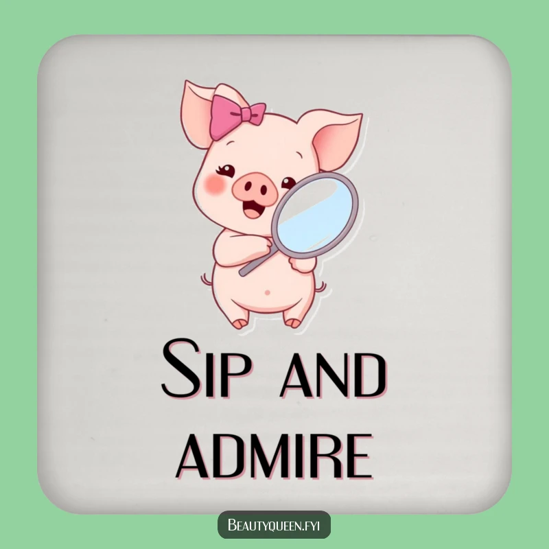 Funny Piglet Coaster: Protect Surfaces with Cheerful Charm