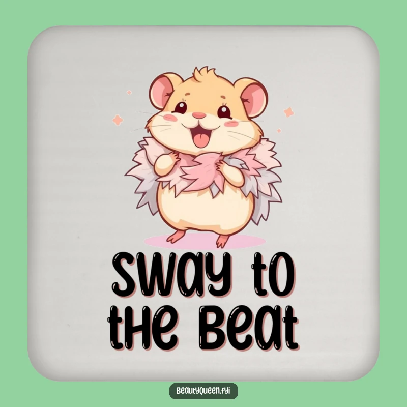 Funny Hamster Dance Boa Coaster: Fun Protection, Hilarious Pet Gift!