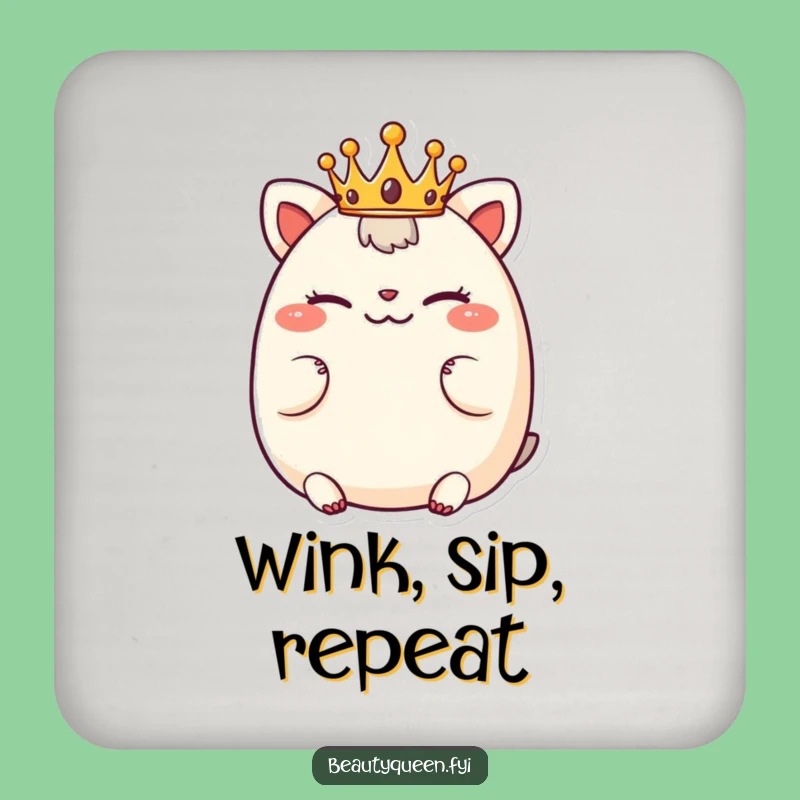 Funny Table Chubby Animal Coaster - Playful Crown Protector
