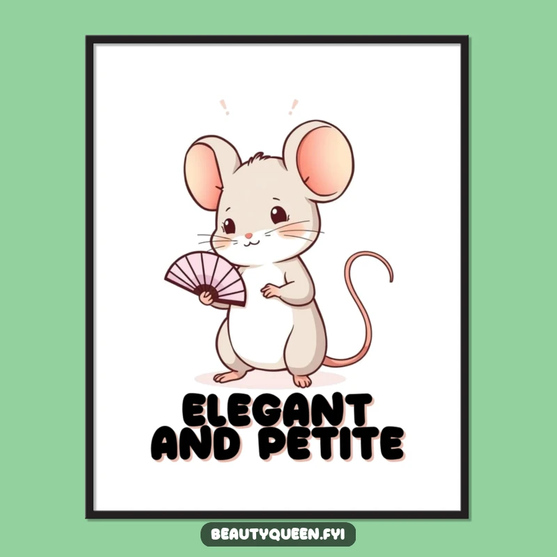 Funny Mouse Wave Poster: Regal Fan Art Gift for Sophisticated Wall Decor