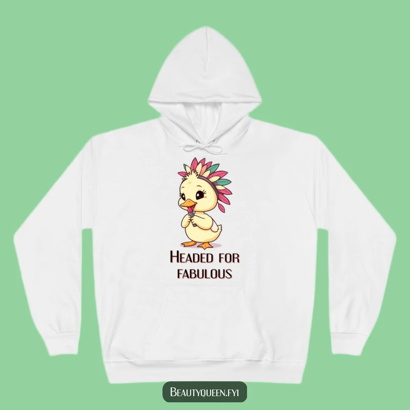 Cozy Funny Duckling Headdress Hoodie: Warm & Humorous Lipstick Bird Gift
