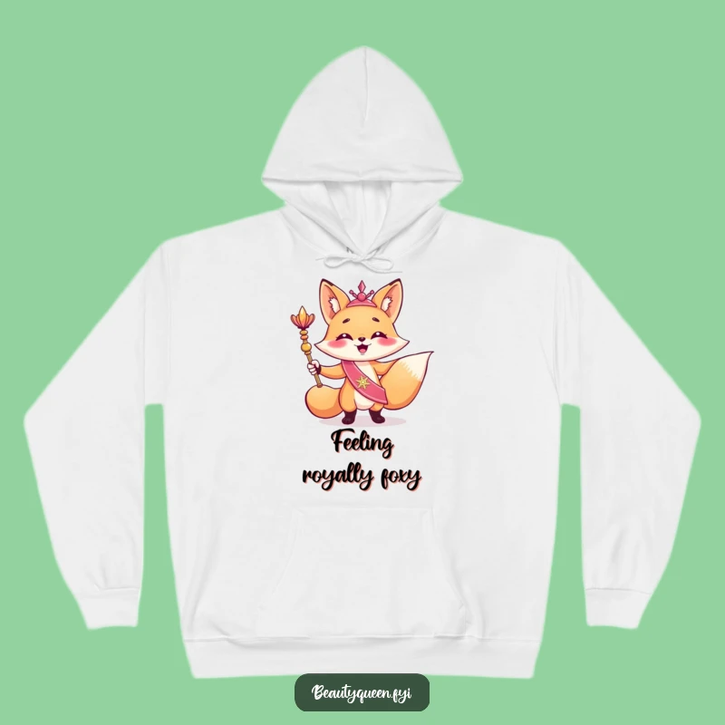Funny Giggling Fox Hoodie: Cozy Royal Scepter Sweatshirt for a Hilarious Funny Gift