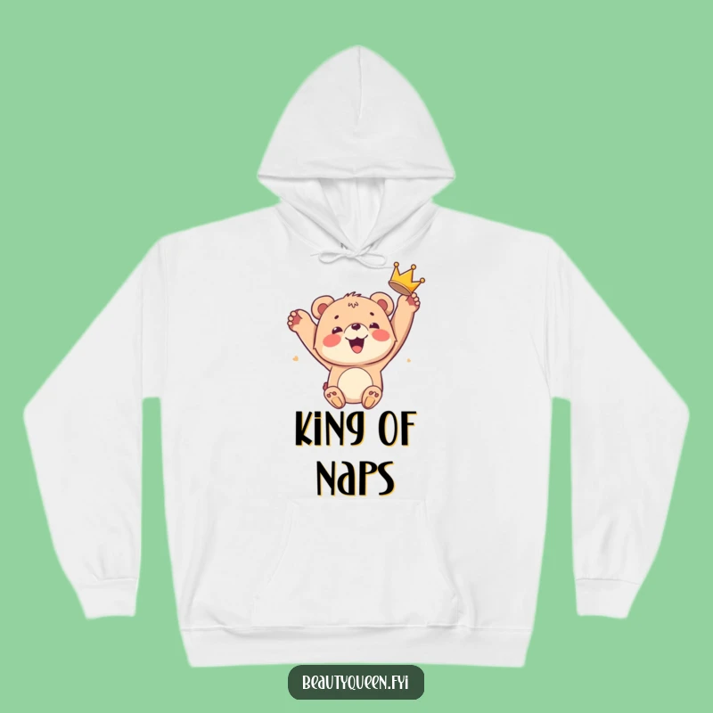 Funny Bear Cub Crown Hoodie: Cozy & Joyful King Cub Funny Gift