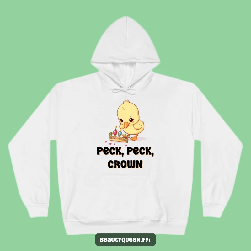 Funny Duckling Hoodie: Royal Tiara Pecking, Cozy & Hilarious Gift!