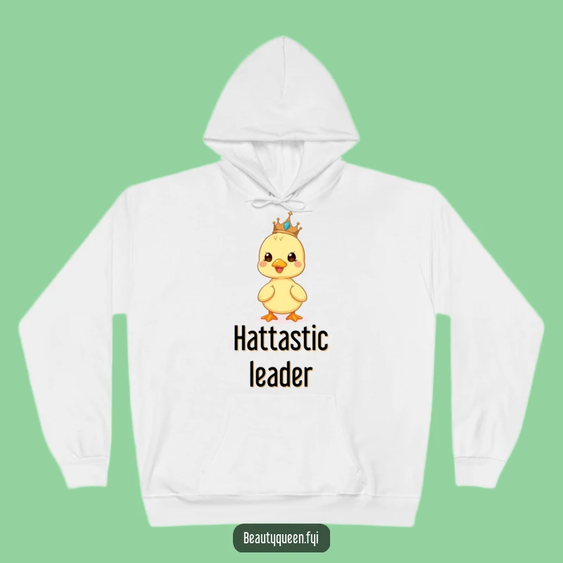 Funny Duckling Tiara Hoodie: Cozy Beaming Queen - Warm & Funny Gift