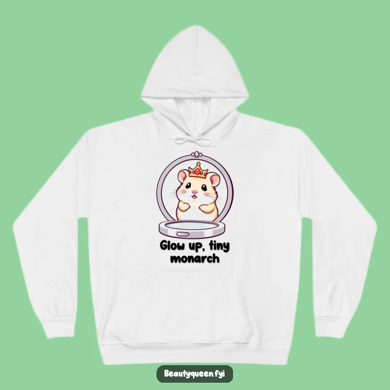 Funny Hamster Queen Hoodie: Cozy Royal Pet Sweatshirt for a Hilarious Funny Gift