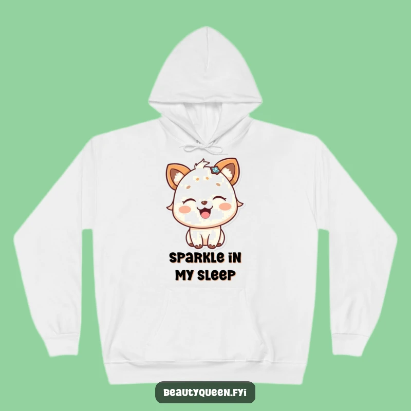 Funny Hoodie: Happy animal sparkly accessory, cozy comfort in delight