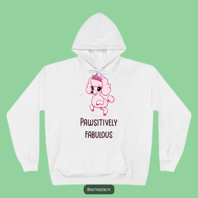 Funny Poodle Hoodie: Cozy Sparkly Tiara Dog Apparel for Comfort