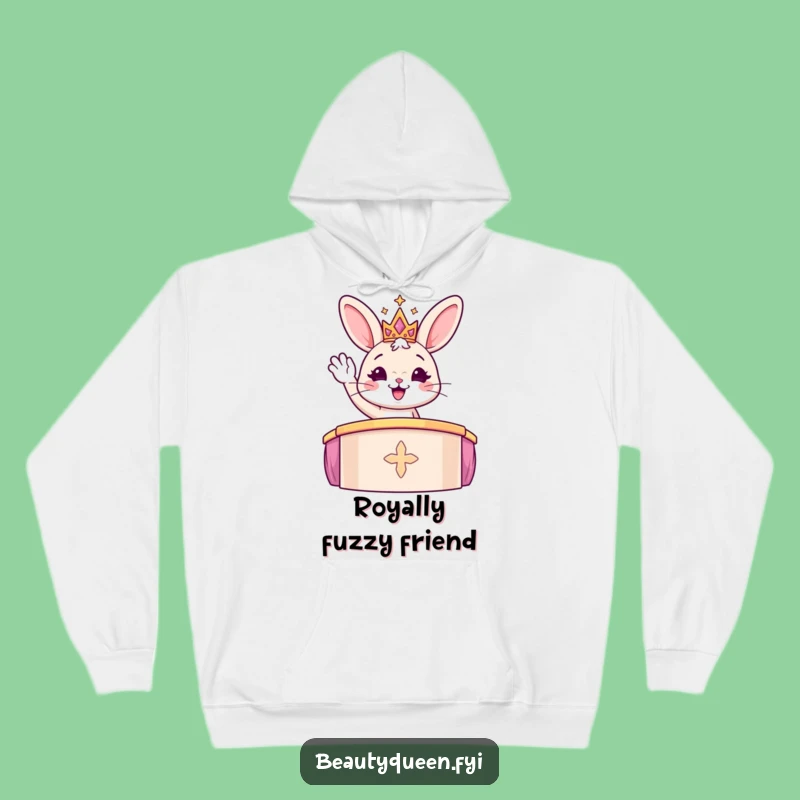 Funny Bunny Queen Hoodie: Cozy & Sparkly, The Ultimate Funny Gift