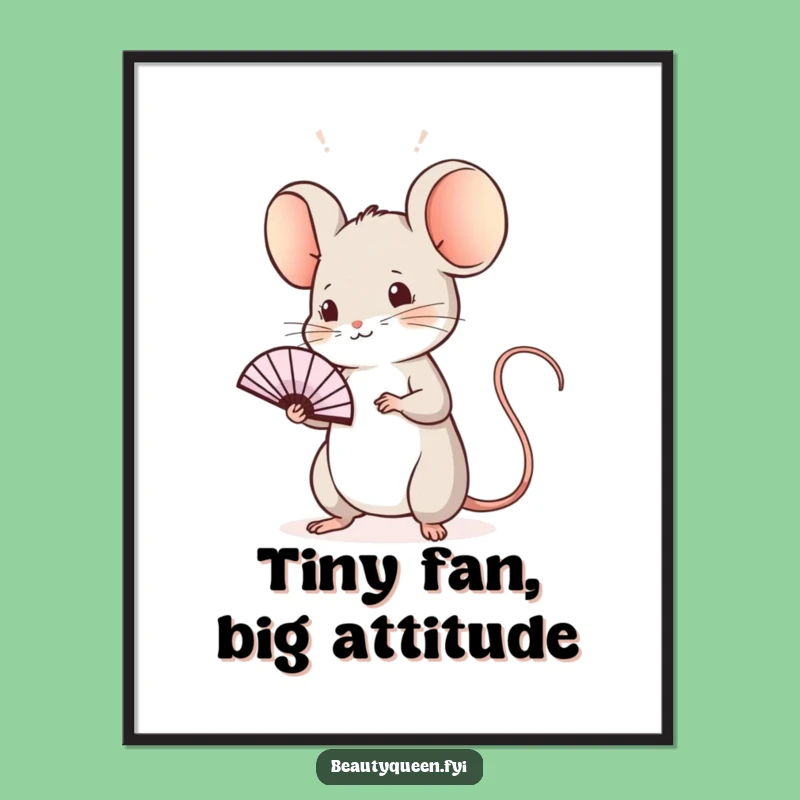 Funny Free Printable Mouse Wall Art - Regal Wave Downloadable Decor