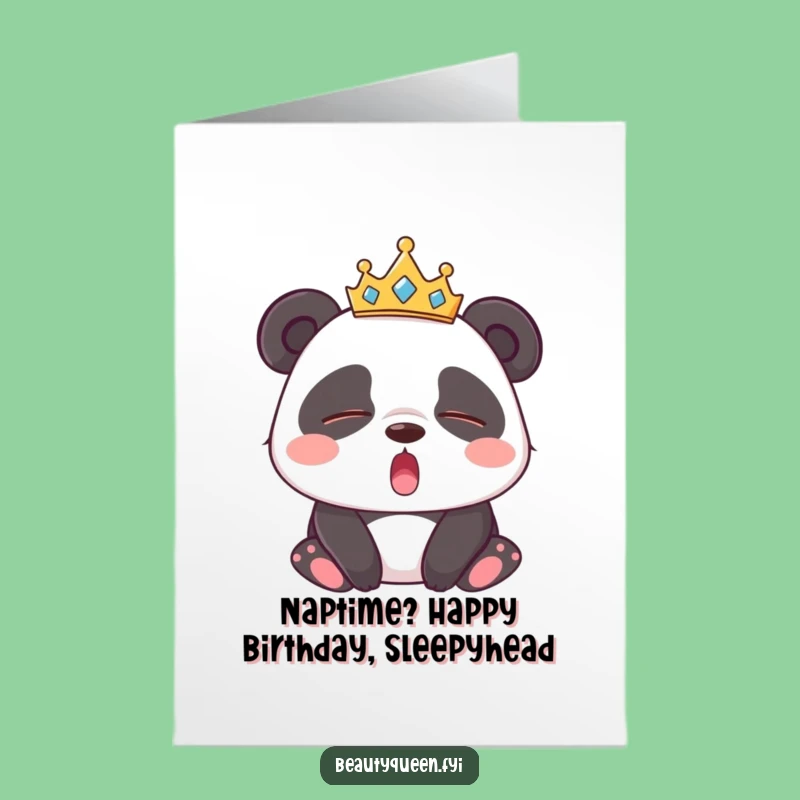 Free Printable Funny Panda Birthday Card - Downloadable DIY Gift for Sleepyheads