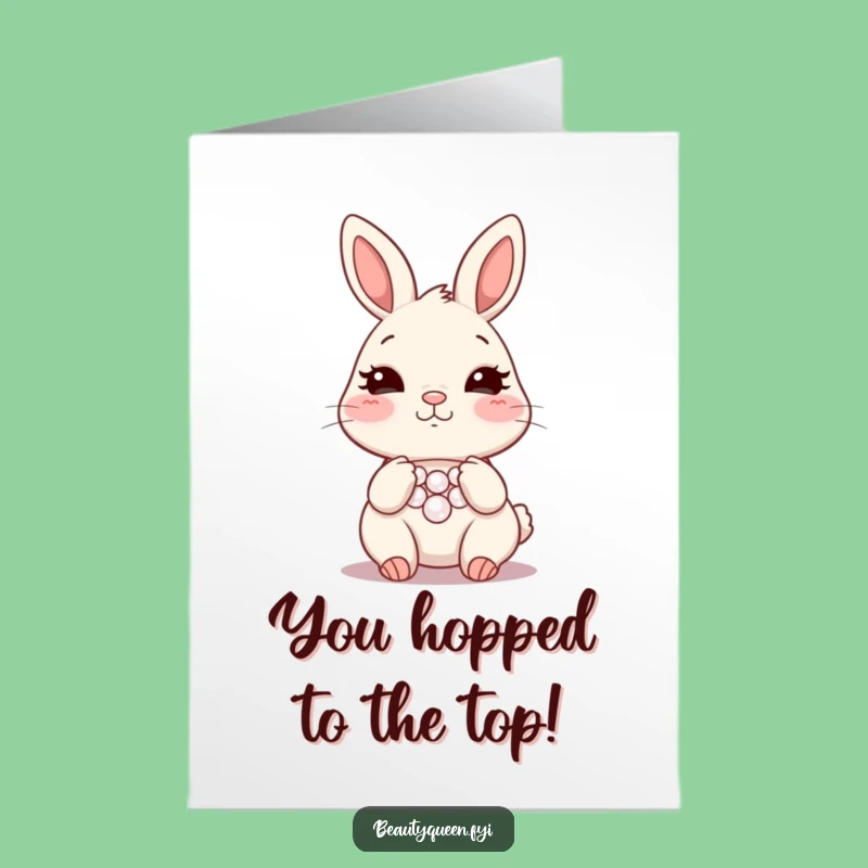 Free Printable Bunny Congrats Card: Funny Downloadable Gift for Celebrating with Elegance!