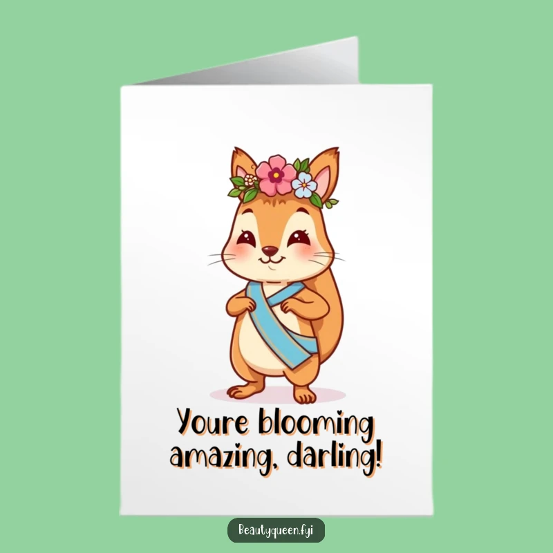 Free Printable Congrats Card: Squirrel Strut Sash - Funny Downloadable Gift