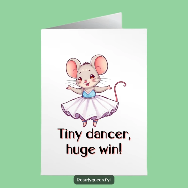 Free Printable Mouse Congrats Card: Humorous Downloadable Gift for a Joyful Achievement