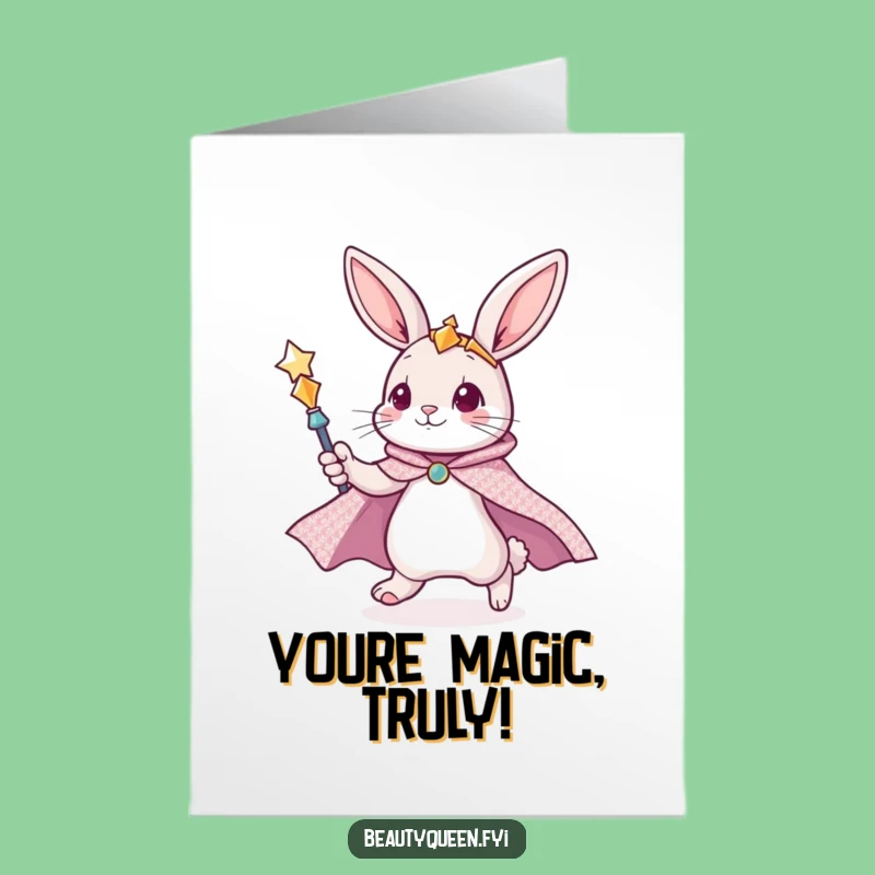Free Printable Congrats Card: Bunny Cape Scepter Zoom, Funny Downloadable