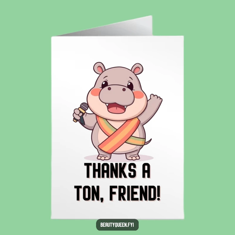 Free Printable Hippo Thank You Card: Fun Downloadable Gift to Show Your Appreciation