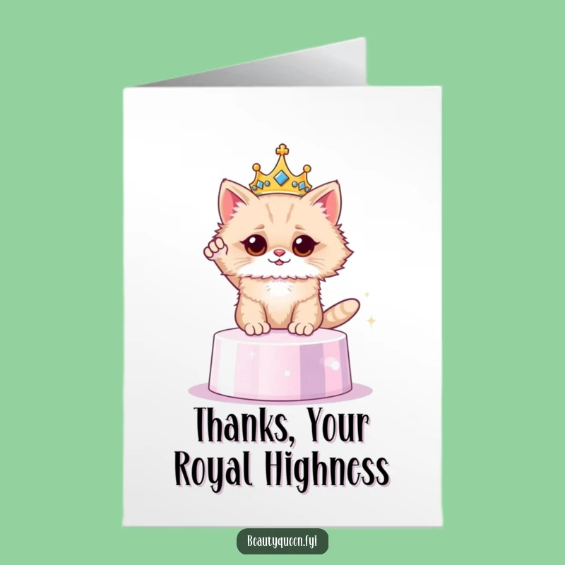 Free Printable Thank You Cat Card: Funny Downloadable Gift Fit for a Purr-fectly Grateful Moment!
