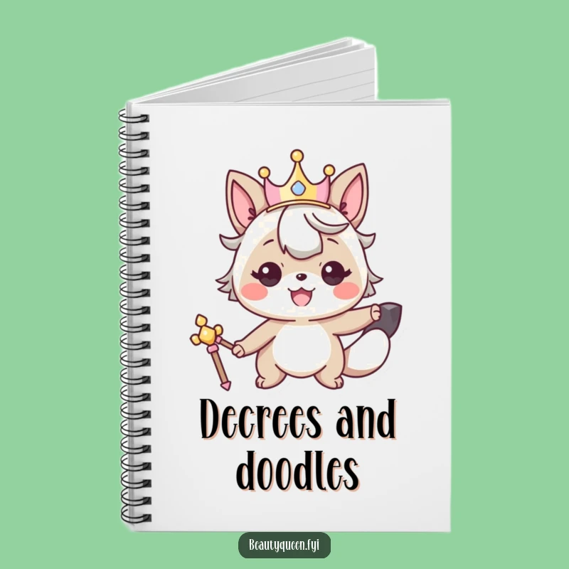 Funny Journal Animal King Notebook - Smiling Character Regal Notes