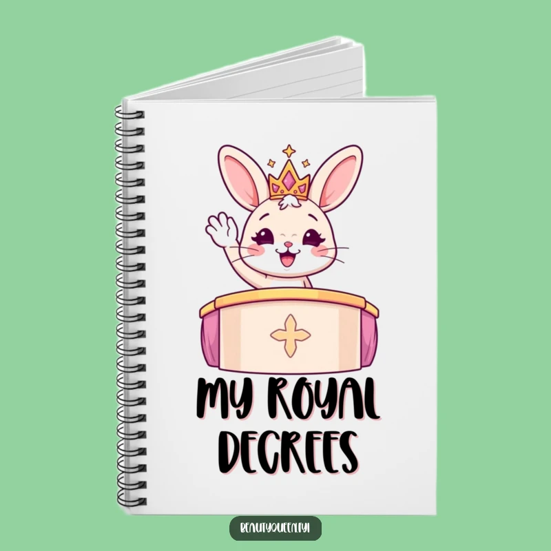 Funny Bunny's Royal Diary Notebook: Sparkly Cover, Funny Gift