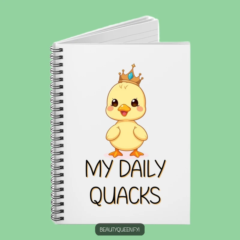 Funny Duckling Tiara Notebook: Beaming Journal - Cute Gift Idea