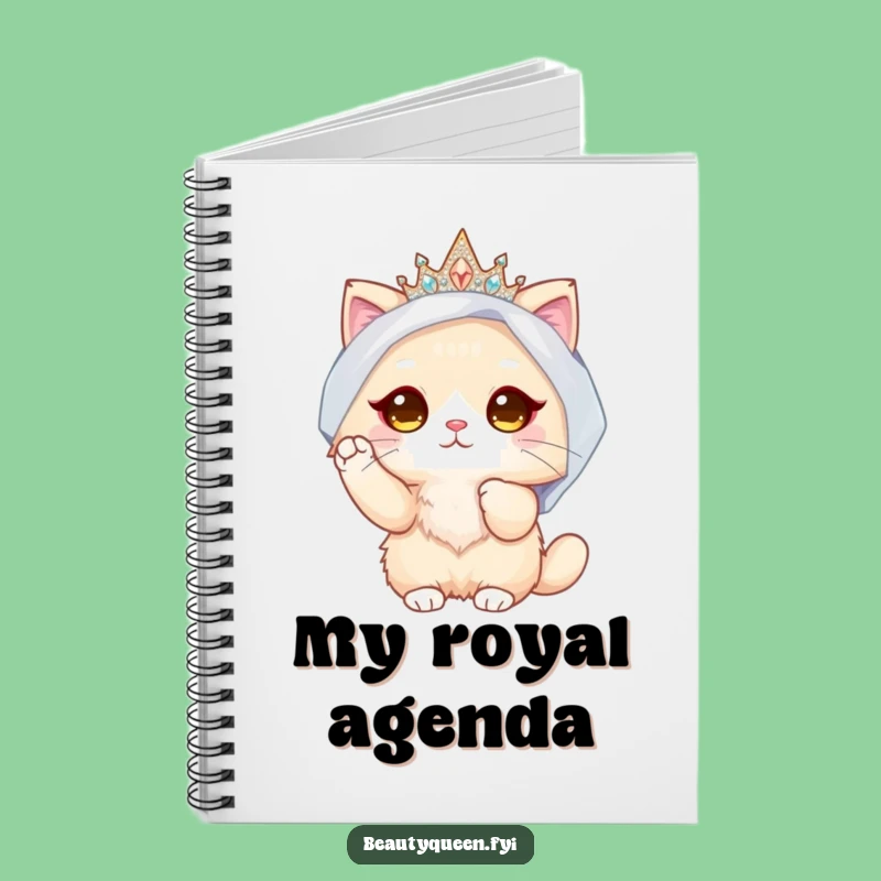 Funny Fluffy Cat Bride Notebook: Elegant Journal for Your Royal Thoughts, Gift!